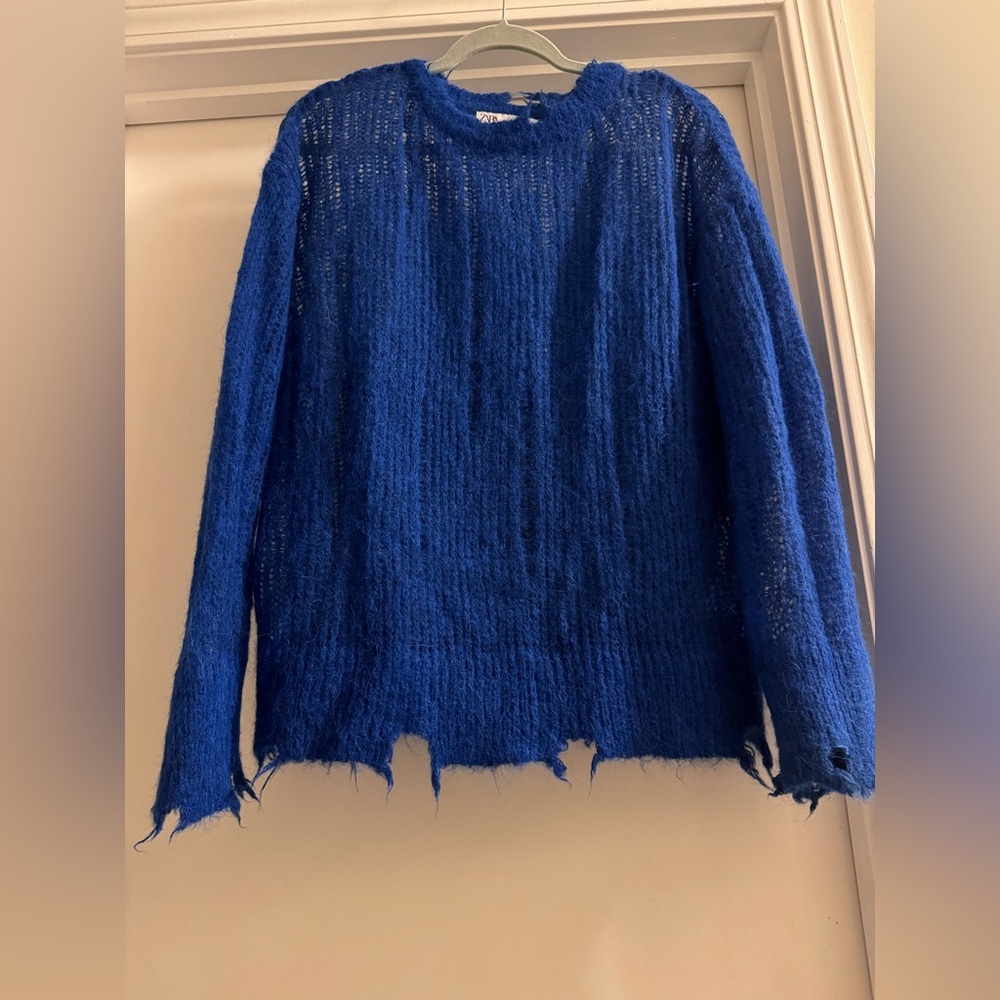 Zara Royal Blue Alpaca Sweater